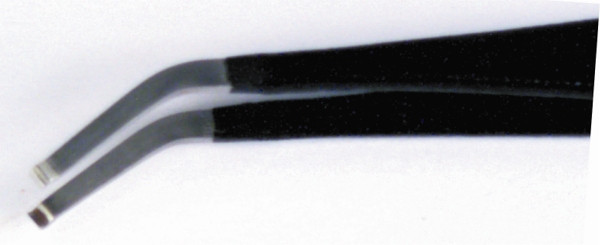 ESD Tweezers, Flat Bent 35deg 2mm Diameter Grip Radius, Wiha 44530