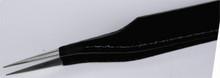 ESD Tweezers, Angled & Slightly Bent w-Extra Fine - Wiha 44533