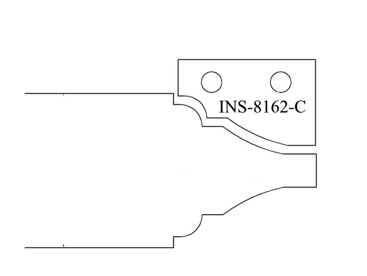 Raised Panel Cutter Insert, Cove and Bead, Vortex INS-8162-C