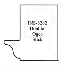 Stick Glass Door Insert, Dbl Ogee, Vortex INS-8282 - Vortex INS-8282