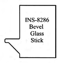 Stick Glass Door Insert, Bevel, Vortex INS-8286 - Vortex INS-8286