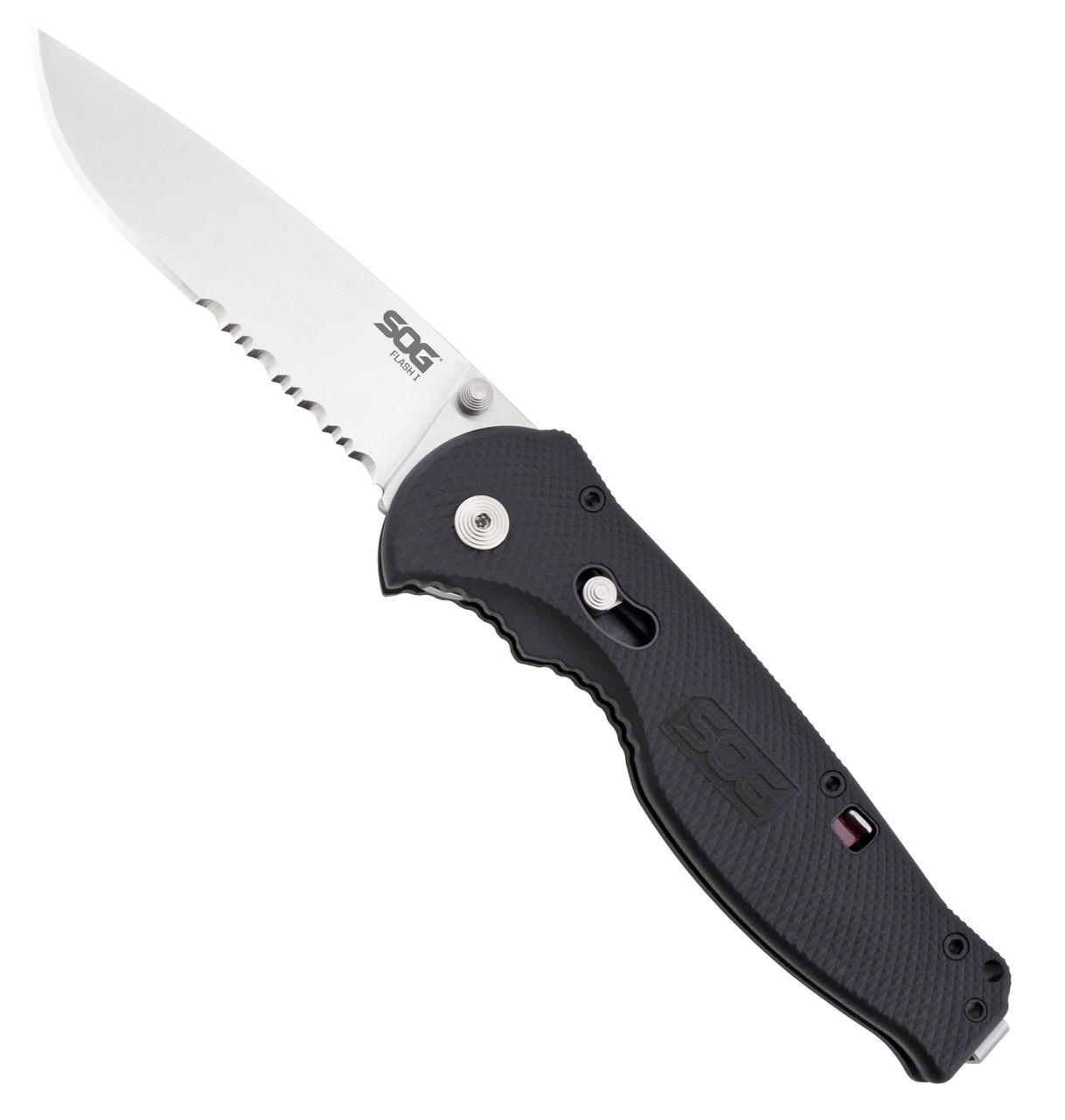 Flash II Folding Knife, Satin Polish, Drop Point, Partially