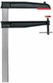 Deep Reach Malleable Cast Bar Clamp with flat rail, 24" Clamping Capacity, 10" Throat Depth, Bessey CDS24-10 WP