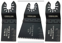 Oscillating Tool Blade Combo 3pk (Uni-Fit), Oshlun - Oshlun MMC-9903