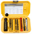Chapman Made in the USA 40pc set includes the most used bits, a screwdriver handle and the popular Midget Ratchet. Each bit is made from tool grade steel, heat treated & black oxide coated.  American made and superior quality at it's finest!