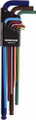 Bondhus 69699 ColorGuard Ball End L-Wrench Set, Extra Long Arm, 9pc Metric- 100-69699