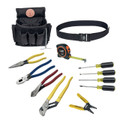 12- Piece Electrician Tool Set, 18-Pocket Tool Pouch, Klein Tools 92003