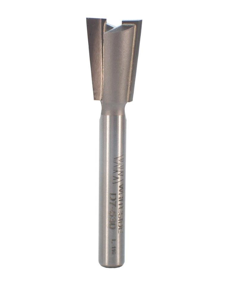 Dovetail Router Bit, 17/32 Dia, 7deg Angle, 1/4 Shank, Whiteside D7530