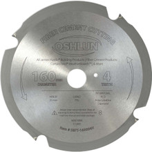 Oshlun SBFT-160004H 160mm, 4 Tooth FesPro Fiber Cement Cutting FTG Saw Blade with 20mm Arbor for Festool TS 55 EQ or ATF 55 E & DeWalt DWS520 & Makita SP6000K
