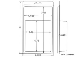 Outside Dimensions:
Width- 4.6860
Height- 8.0000

Inside Dimensions:
Width- 3.9600
Height- 4.7500
Depth- 1.4370  

# of Cavities  1