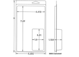Outside Dimensions:
Width- 4.6860
Height- 8.0000

Inside Dimensions:
Width- 1.8000
Height- 3.3100
Depth- 1.1250  

# of Cavities  1