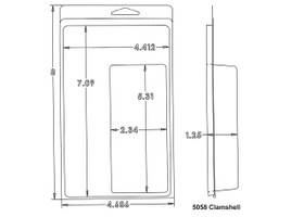 Outside Dimensions:
Width- 4.6860
Height- 8.0000

Inside Dimensions:
Width- 2.3400
Height- 5.3100
Depth- 1.2500  

# of Cavities  1
