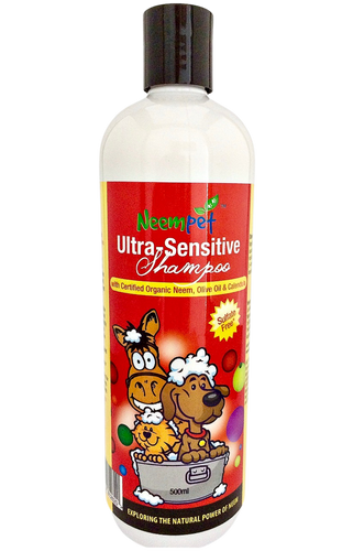 The Ultimate luxurious wash for your pet!  Our newly released Ultra sensitive shampoo is perfect for highly inflamed and sensitive skin.  Combined formulation of organic Neem, Calendula and Olive Oil nourishes and cleans your pets skin and coat. Fantastic for sensitive skin. Perfect for puppies and kittens over 6 weeks of age.
