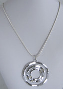 3 Round Silver pendent Necklace  