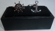 Ships Wheel and Anchor Cufflinks