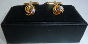 Gold knot with Silver Cufflinks