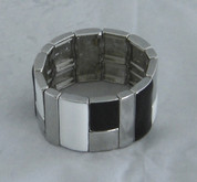  White Black and silver Braclet