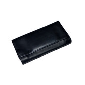 Dr Plumb - Non Peccary Roll Up Pipe Tobacco Pouch - (Black Leather)