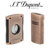 ST Dupont - Megajet & Cigar Cutter Gift Set - Vintage Brushed Copper