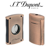 ST Dupont - Minijet & Cigar Cutter Gift Set - Vintage Brushed Copper