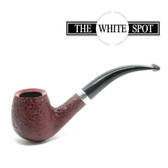 Alfred Dunhill - Ruby Bark - 5 113  - Group 5 - Bent Apple - White Spot - Silver Band