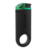 Dissim - Slim Inverted Soft Flame Pipe Lighter - Black Green