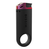 Dissim - Slim Inverted Soft Flame Pipe Lighter - Black Red
