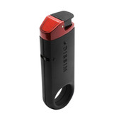 Dissim - Slim Inverted Torch Flame Pipe Lighter - Black Red