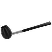 Sarome - Oval Ebony Pipe with Metal Stem Pipe