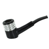 Sarome - Silver & Black Rosewood Smooth Pipe