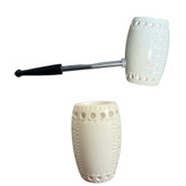 Star Meerschaum – Patterned Bowl with Metal Stem Pipe (7)