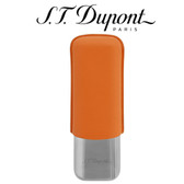 ST Dupont Double Cigar Case - for 2 Cigars - Orange Leather & Chrome