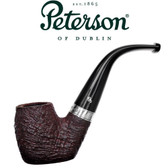Peterson - Christmas Pipe 2023  - 306 -  Silver band Sandblast 9mm Filter Pipe
