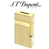 S.T. Dupont - Big D -  Gold Diamond Head - Flat Flame Turbo Jet Lighter