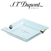 S.T. Dupont -  Mini Porcelain Cigar Ashtray - Baby Blue & Silver