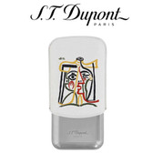 ST Dupont - Picasso - Triple Leather Cigar Case - for 3 Cigars - White & Chrome