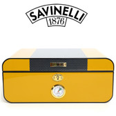 Savinelli - Yellow Lacquered  Humidor in Carbon Fibre - S61201L