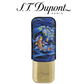 ST Dupont - Koi Fish Limited Edition Double Cigar Case - for 2 Cigars - Blue & Gold