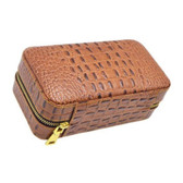 Leather Travel Cigar Case - Holds 6 Cigars