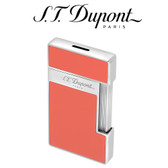 S.T. Dupont - Slimmy -  Coral & Chrome - Jet Torch Lighter