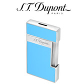 S.T. Dupont - Slimmy -  Turquoise Blue & Chrome - Jet Torch Lighter