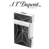 S.T. Dupont -  Fire X - Slimmy - Black & Chrome - Jet Torch Lighter