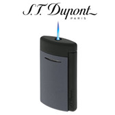 S.T. Dupont - MiniJet - Single Jet Torch Lighter - Black & Matte Grey - Sale 