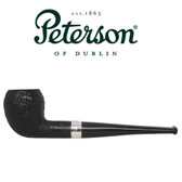 Peterson - Junior Sandblast - Canted Pear - Silver Mounted Fishtail Pipe