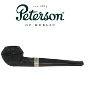 Peterson - Junior Sandblast - Bulldog - Silver Mounted Fishtail Pipe