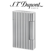S.T. Dupont - Initial - White Bronze Vertical Lined - Soft Flame Lighter