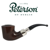 Peterson - Plateau Silver Spigot - Smooth - Fishtail Mouthpiece Pipe 
