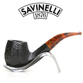 Savinelli - Ottagono Tre Black Sandblast - 638 - 6mm Filter Pipe - 53/600