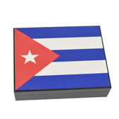 Cuban Flag Cigar Humidor - Holds 20 Cigars