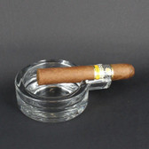 Small Round Crystal Glass Ashtray – For 1 Cigar